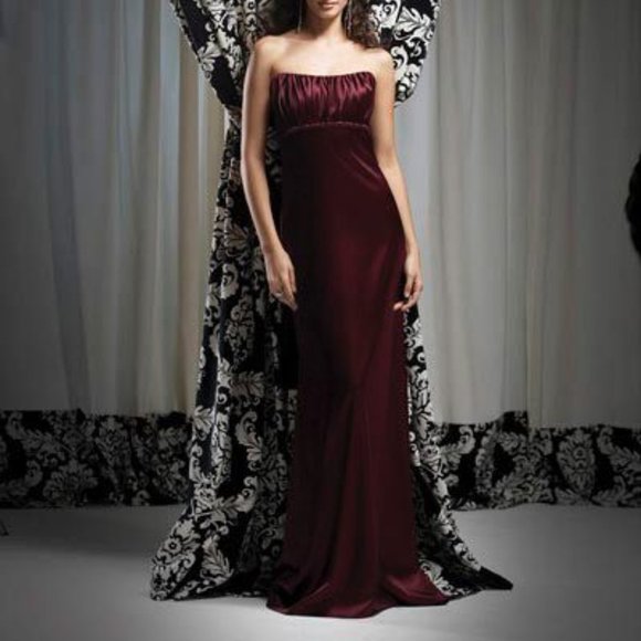 Dessy Collection "Sterling" Strapless Satin Gown NEW- Sz. 8 - Picture 3 of 8